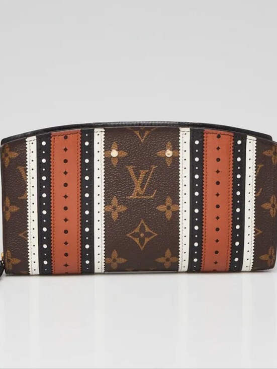 Louis Vuitton Handbags - Louis VuittonBrogue Leather and Monogram Canvas Steamer Zippy Wallet/ GUC